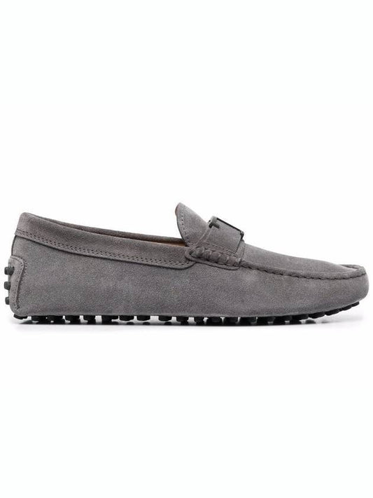 Gommino Suede Driving Shoes Grey - TOD'S - BALAAN.