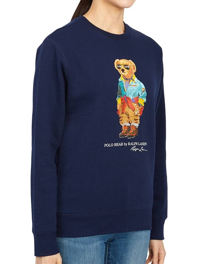 Kids Bear 323898062 001 NAVY Brushed Long Sleeve Sweatshirt - POLO RALPH LAUREN - BALAAN 3