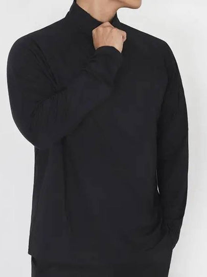 Men's Luxe Quarter Half Zip Layer Long Sleeve T-Shirt Black - G/FORE - BALAAN 2