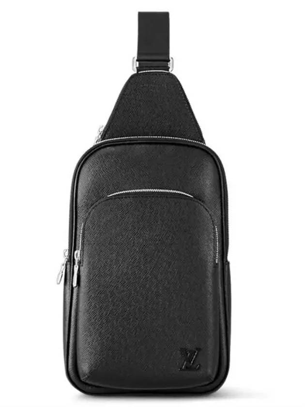 Men's Avenue Logo Patch Sling Bag Black - LOUIS VUITTON - BALAAN 3