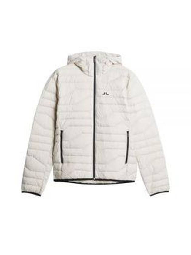 Men's Cliff Light Down Hooded Jacket Moonbeam - J.LINDEBERG - BALAAN 2