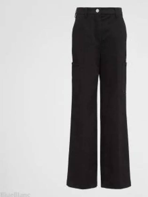 Women's Stretch Gabadin Straight Pants Black - PRADA - BALAAN 2