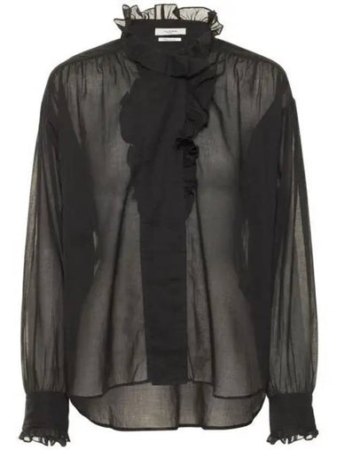 24 Famias HT0001FA A1J03E 01BK Cotton Voile Top - ISABEL MARANT - BALAAN 1