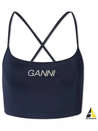 Active Strap Sleeveless Navy - GANNI - BALAAN 2