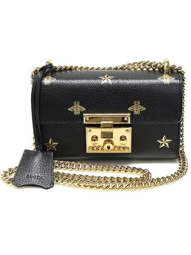 432182 Black Leather Rain Star Paddle Rock Small Shoulder Bag - CHANEL - BALAAN 1