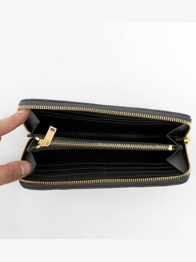 Compact Zipper Long Wallet Grey - SAINT LAURENT - BALAAN 8