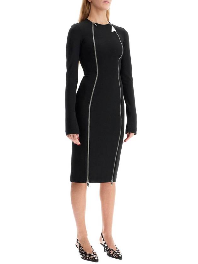 midi dress with double zipper detail - THE ATTICO - BALAAN 2