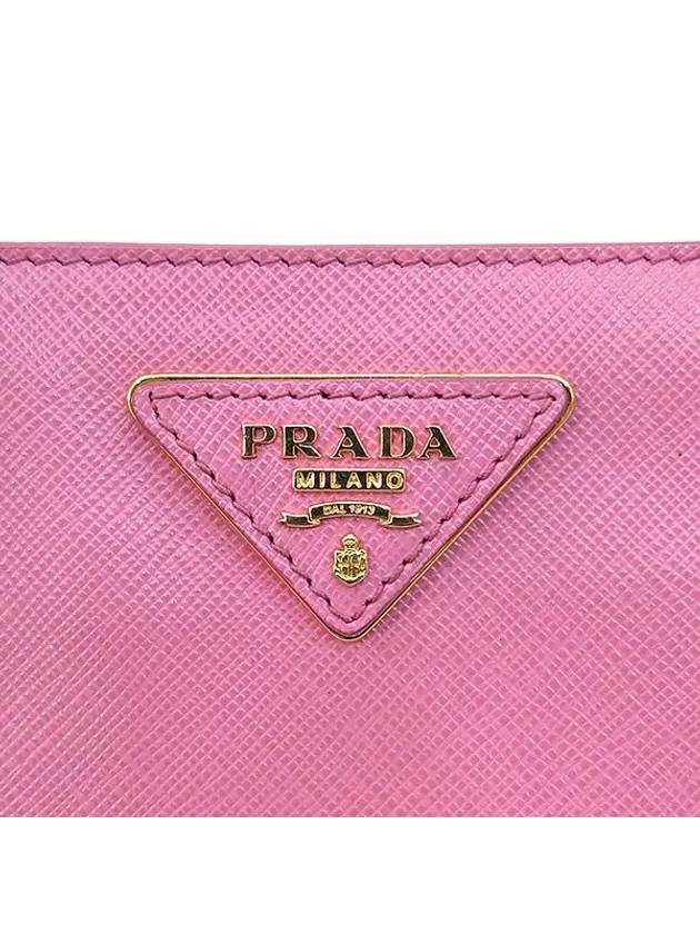 BN1874 Pink Color Saffiano Lux Tote Bag Shoulder Strap - PRADA - BALAAN 4