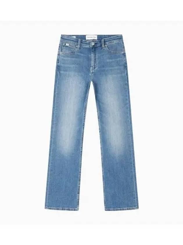 Jeans High Rise Body Slim Boot Fit Denim Jeans Mid Blue - CALVIN KLEIN - BALAAN 2