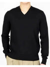 Cotton V-Neck Knit Top Black - TOM FORD - BALAAN 2