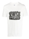 Logo Label Graphic Short Sleeve T-Shirt White - CP COMPANY - BALAAN 1