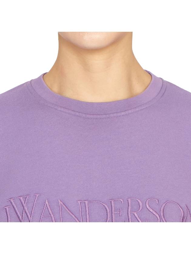 Women's Sweatshirt with Logo JW0123 PG1390 700 PURPLE - JW ANDERSON - BALAAN 9