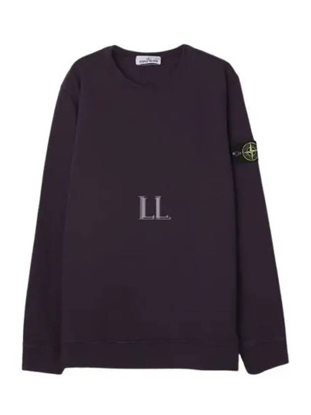 Brushed Cotton Fleece Garment Dyed Crewneck Sweatshirt Dark Burgundy - STONE ISLAND - BALAAN 2