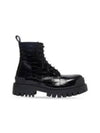 Strike Crocodile Embossed Walker Boots Black - BALENCIAGA - BALAAN 2