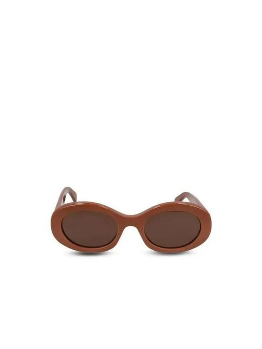 Triope Oval Sunglasses Acetate Camel 4S194CPLB02CM - CELINE - BALAAN 2