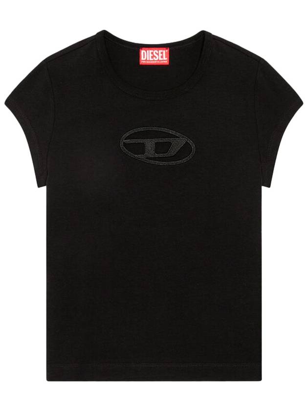 T Angie Peekaboo Logo Short Sleeve T-Shirt Black - DIESEL - BALAAN 10