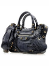 Neo Cagole Small Crocodile Embossed Leather Tote Bag Black - BALENCIAGA - BALAAN 2