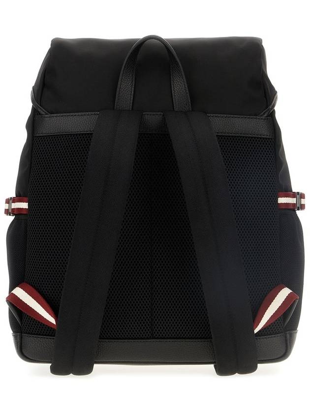 stripe detail buckle backpack black - BALLY - BALAAN 4