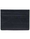 Monogram Crocodile Leather Card Wallet Black - SAINT LAURENT - BALAAN 5