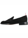 Men's Varsity Suede Loafers Black - THOM BROWNE - BALAAN 4