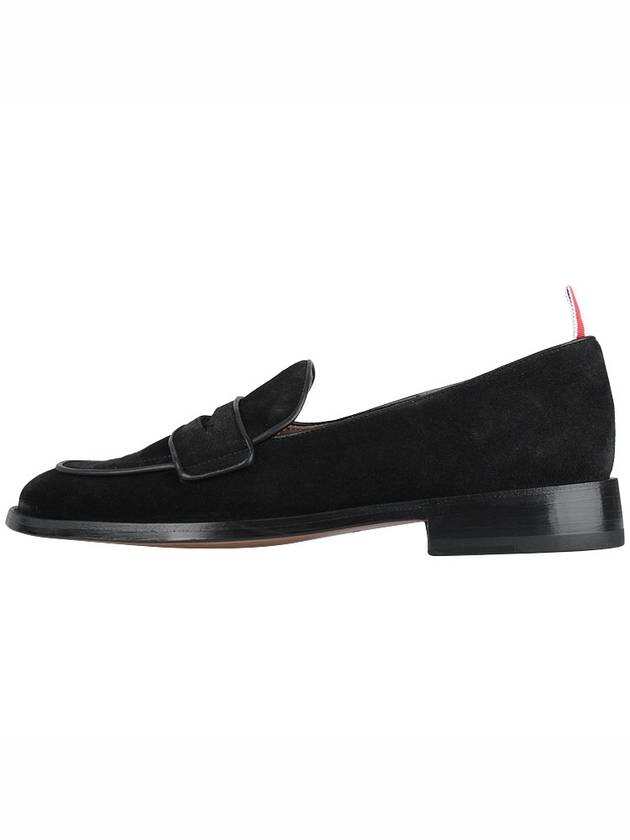 Men's Varsity Suede Loafers Black - THOM BROWNE - BALAAN 4