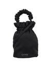 Women's Logo Bucket Bag Black - GANNI - BALAAN 1