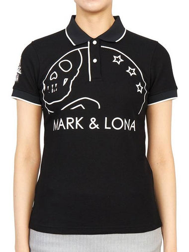 Golf New Skull Selen MLW 3A AP01 BLACK Women s Collar Short Sleeve T Shirt Regular Fit - MARK & LONA - BALAAN 1