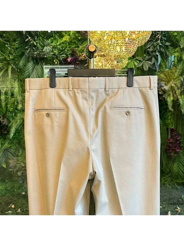 Pintuck Viscose Virgin Wool Tapered Straight Pants Beige - LORO PIANA - BALAAN 6