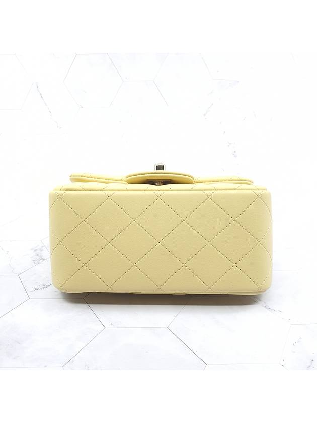 Mini Flap Lambskin Cross Bag Light Yellow - CHANEL - BALAAN 8