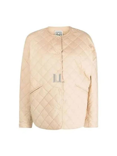 Overfit Diamond Quilted Jacket Beige - TOTEME - BALAAN 2