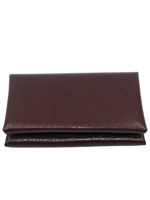 Card Wallet Calvi Chevre Rouge Cellier H078382CK0G - HERMES - BALAAN 3