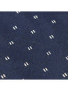 100 Silk Navy White Pattern Tie - DUNHILL - BALAAN 5