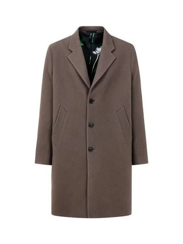 Cash Wool Button Up Overcoat Choco - PAUL SMITH - BALAAN 1