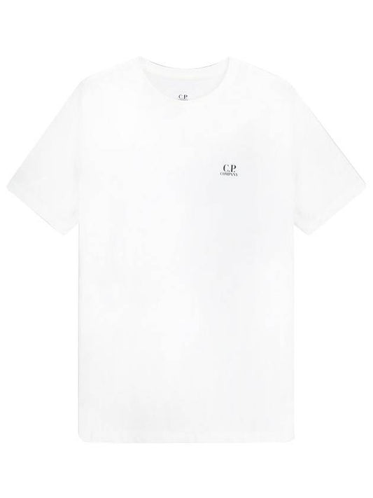 Logo Spray Short Sleeve T-Shirt White - CP COMPANY - BALAAN 1