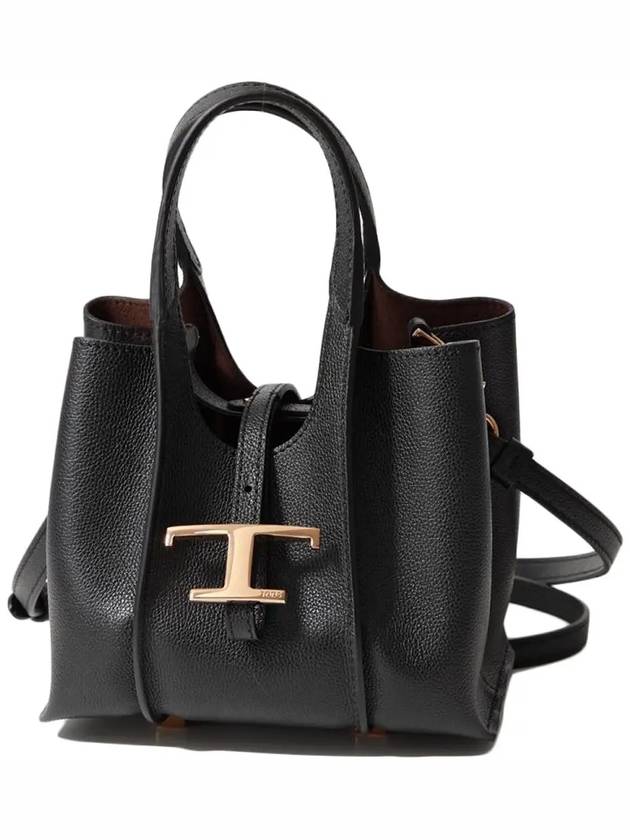 T Timeless Micro Tote Bag Black - TOD'S - BALAAN 3