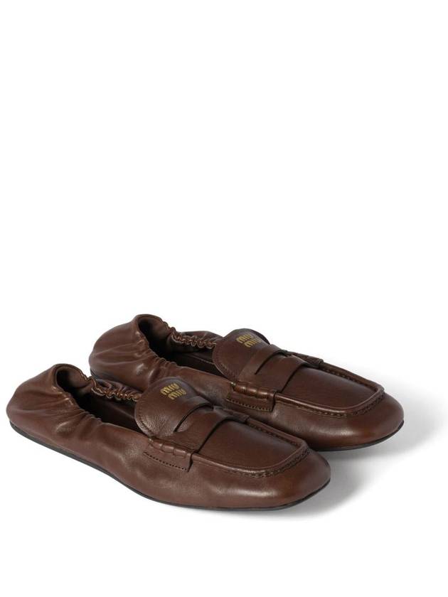 Nappa leather loafers Broui re wood - MIU MIU - BALAAN 3