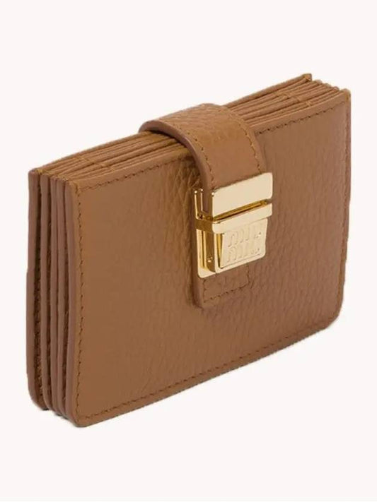 Gold logo accordion card wallet brown 5MC280 D579 - MIU MIU - BALAAN 2