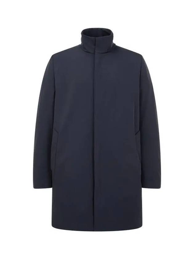 Men s hidden zip up high neck coat navy 271386 - GIORGIO ARMANI - BALAAN 1