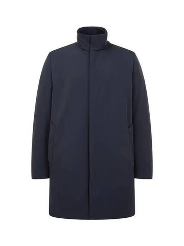 Men s hidden zip up high neck coat navy 271386 - GIORGIO ARMANI - BALAAN 1