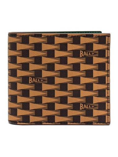 Monogram Pennant Half Wallet Brown - BALLY - BALAAN 1