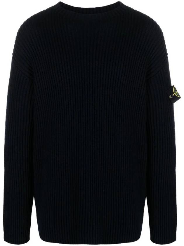 Compass patch ribbed knit sweater 7915538C2 - STONE ISLAND - BALAAN 1