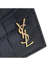 Monogram Logo Crocodile Card Wallet Black - SAINT LAURENT - BALAAN 8