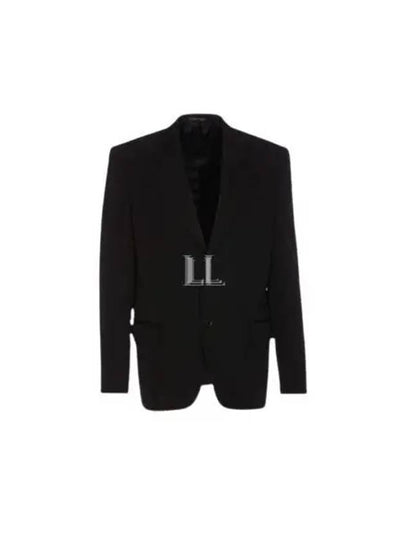 Single Breasted Wool Blazer Jacket Black - BALENCIAGA - BALAAN 2