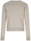 Red Heart Logo Merino Wool Cardigan Beige - AMI - BALAAN 4