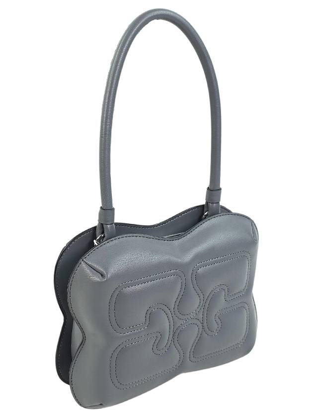 Butterfly Top Handle Shoulder Bag Grey - GANNI - BALAAN 4