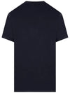 Logo Patch Cotton Short Sleeve T-Shirt Navy - STONE ISLAND - BALAAN 4