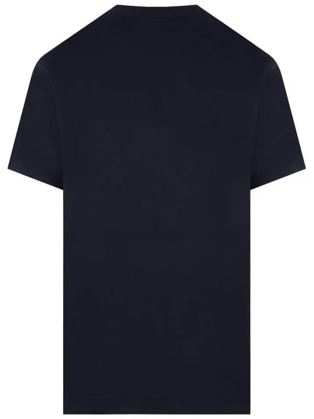 Logo Patch Cotton Short Sleeve T-Shirt Navy - STONE ISLAND - BALAAN 4