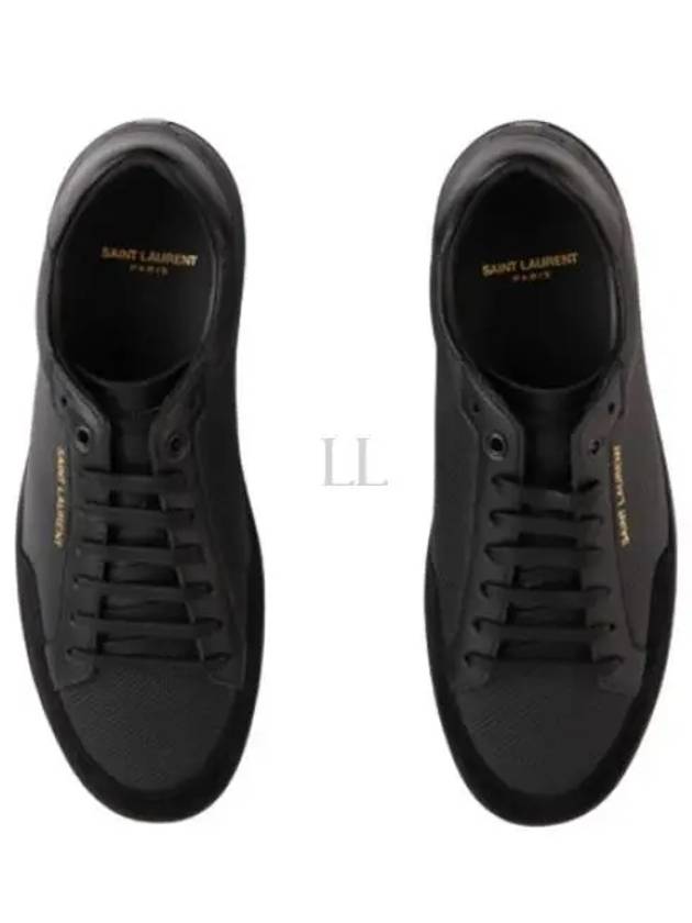 Court Classic Perforated Leather Low Top Sneakers Black - SAINT LAURENT - BALAAN 2