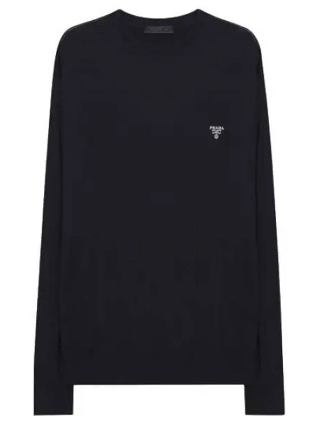 wool logo knit men - PRADA - BALAAN 1