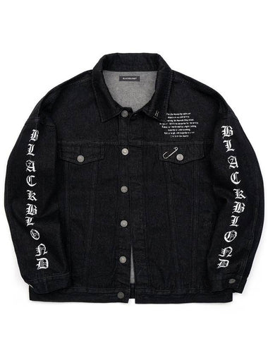 Crushed Faith Denim Jacket Black - BLACKBLOND - BALAAN 1